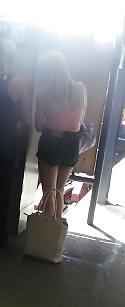 18P Hot girl in black levi's jean shorts