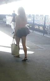 18P Hot girl in black levi's jean shorts