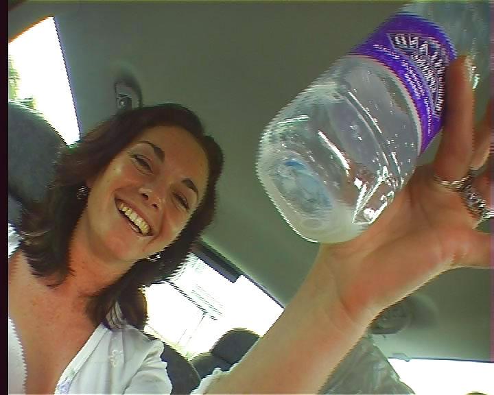 24P Sex with a brunette in a minivan