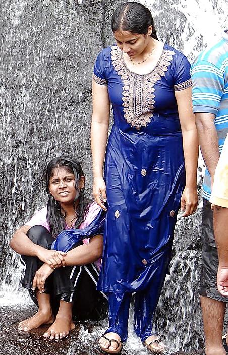 14P Desi woman bathing