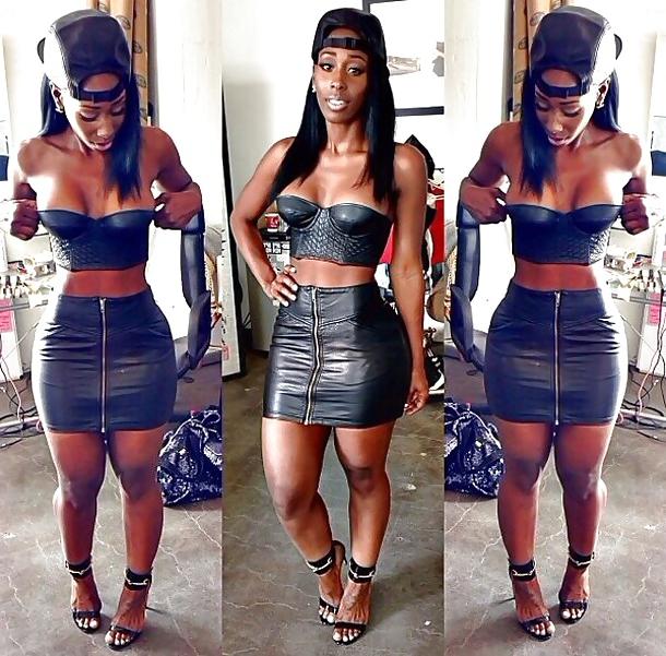 25P Fuckim Hot Bitches Jeans Heels Leather Latex