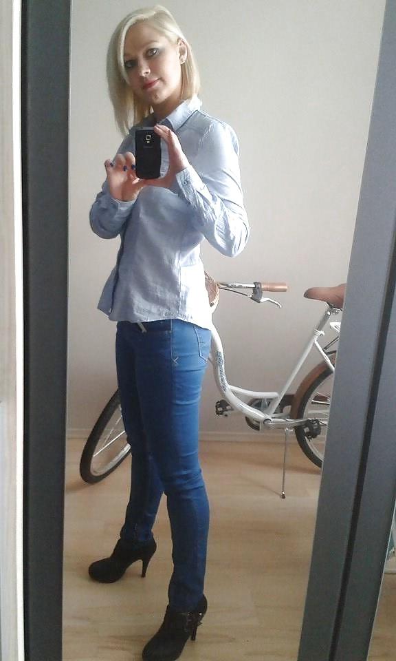 25P Fuckim Hot Bitches Jeans Heels Leather Latex