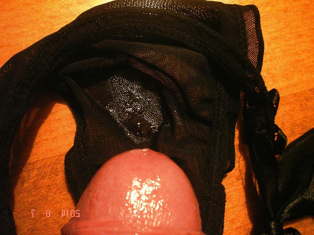 25P Dirty black thong my sexy GF