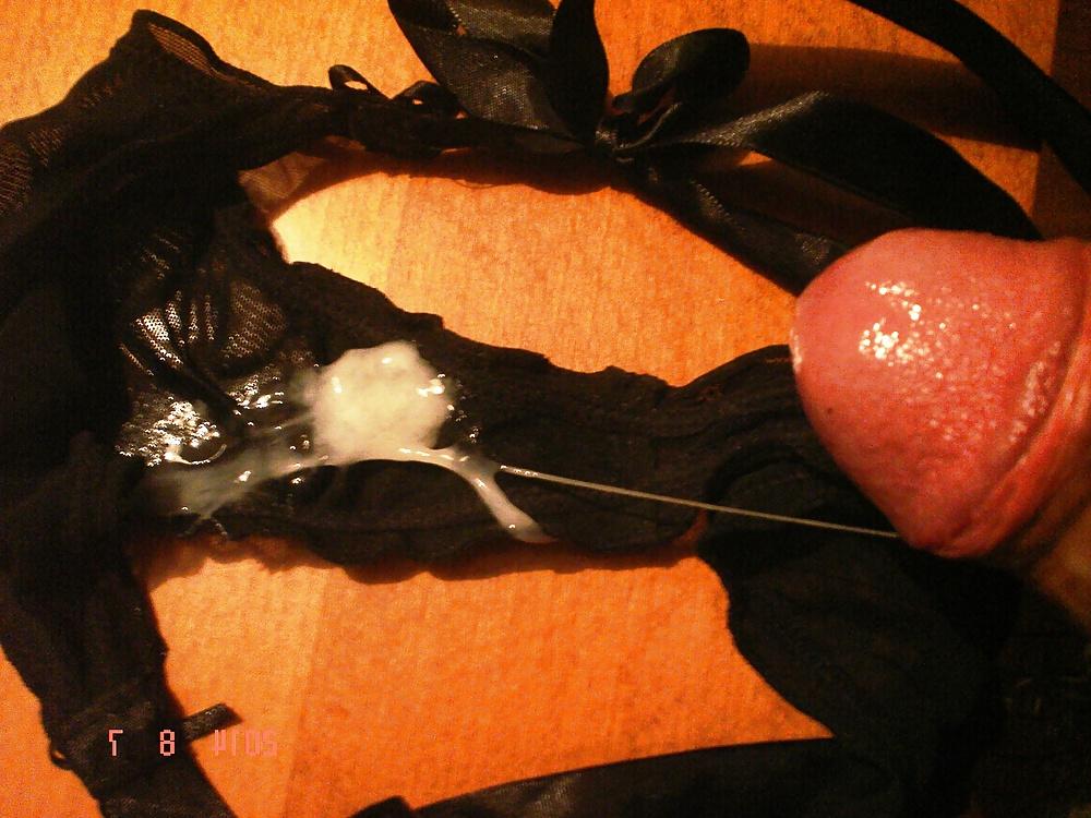 25P Dirty black thong my sexy GF