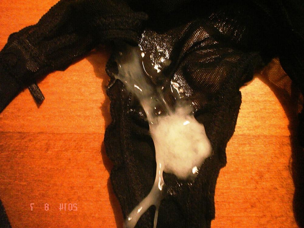 25P Dirty black thong my sexy GF