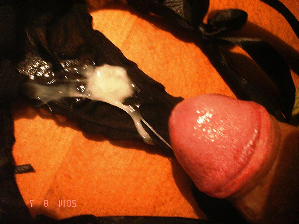 25P Dirty black thong my sexy GF