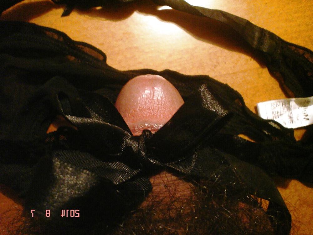 25P Dirty black thong my sexy GF