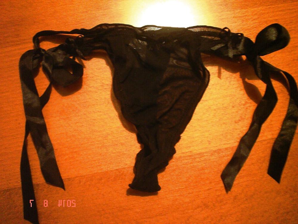 25P Dirty black thong my sexy GF