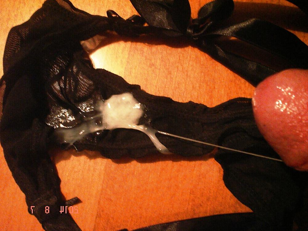 25P Dirty black thong my sexy GF