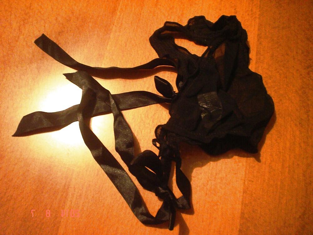 25P Dirty black thong my sexy GF