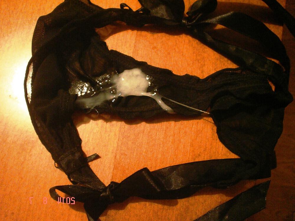 25P Dirty black thong my sexy GF