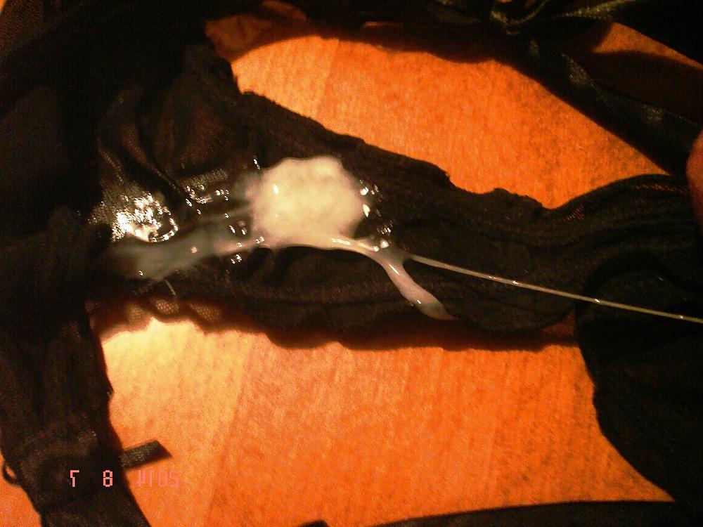 25P Dirty black thong my sexy GF