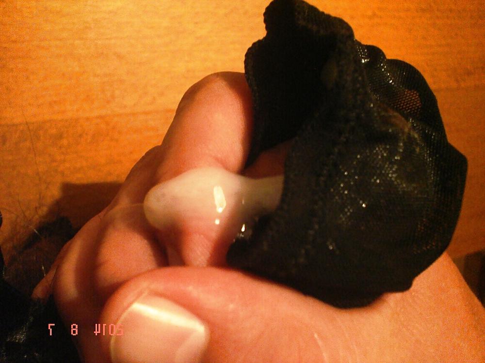 25P Dirty black thong my sexy GF