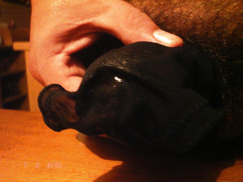 25P Dirty black thong my sexy GF