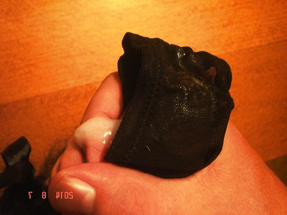 25P Dirty black thong my sexy GF
