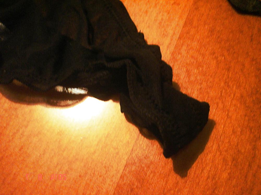 25P Dirty black thong my sexy GF