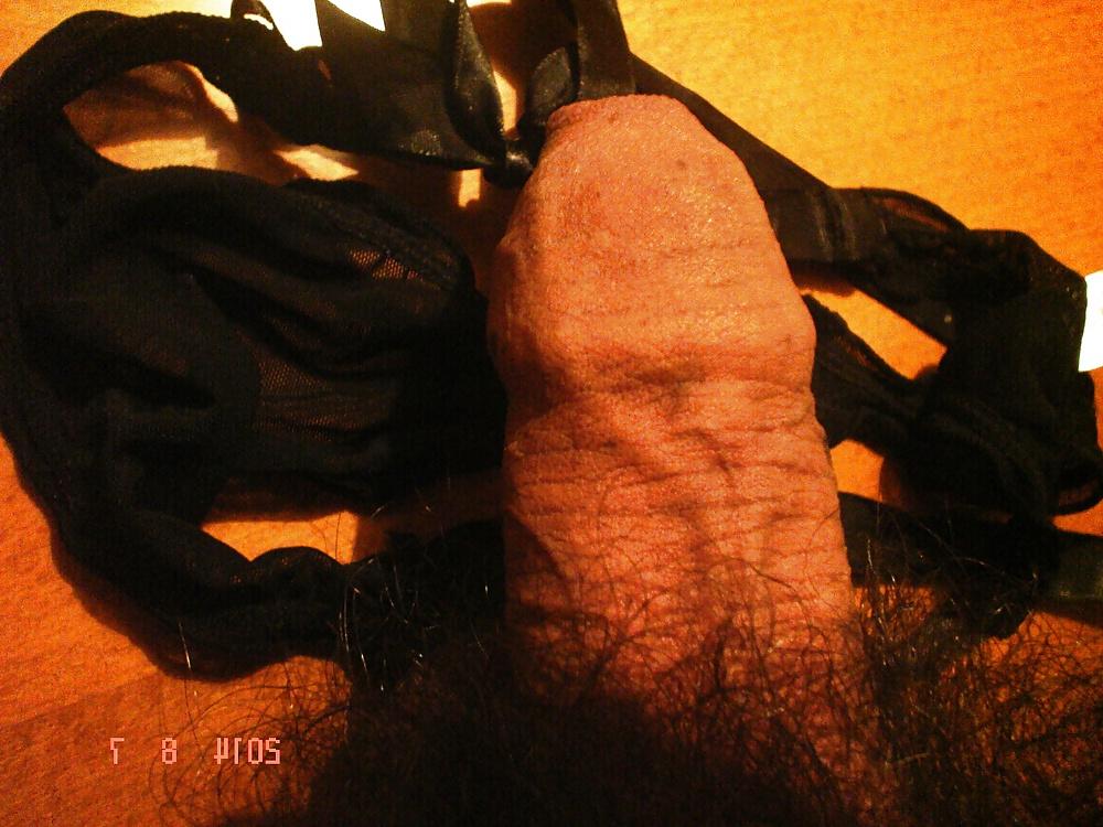25P Dirty black thong my sexy GF