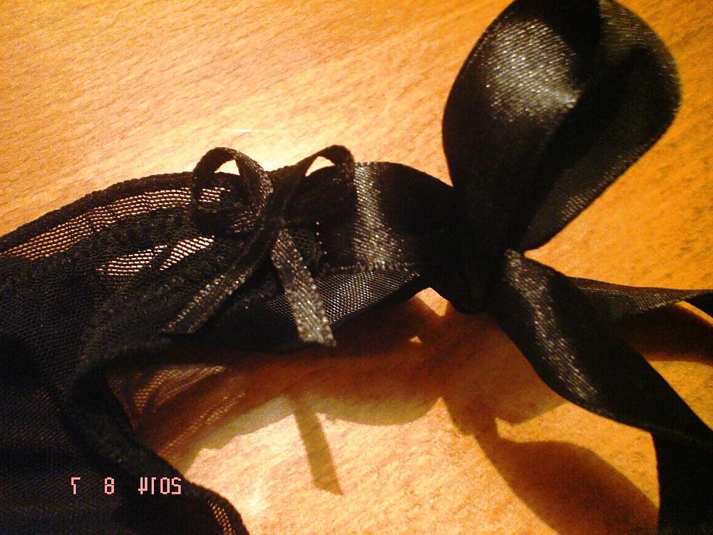 25P Dirty black thong my sexy GF