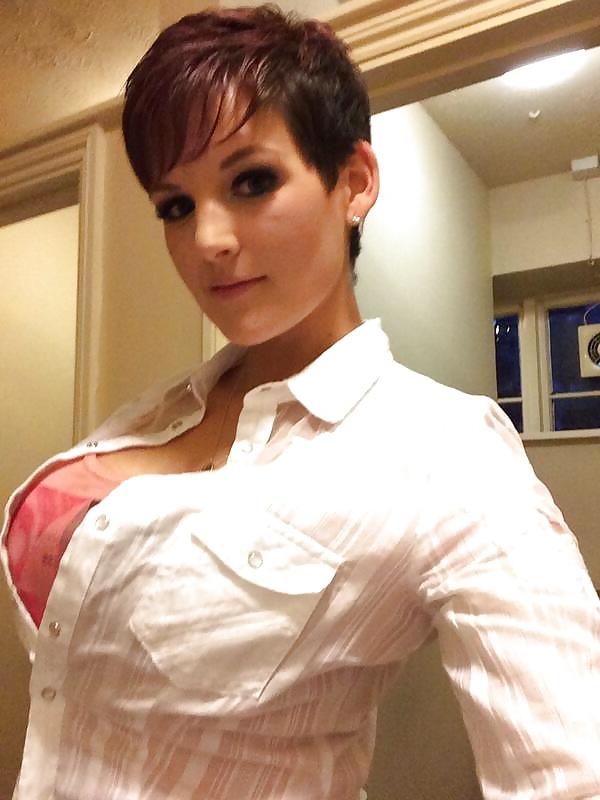 25P Busty Goddesses - Short Haired Girls With Huge Breasts, 35