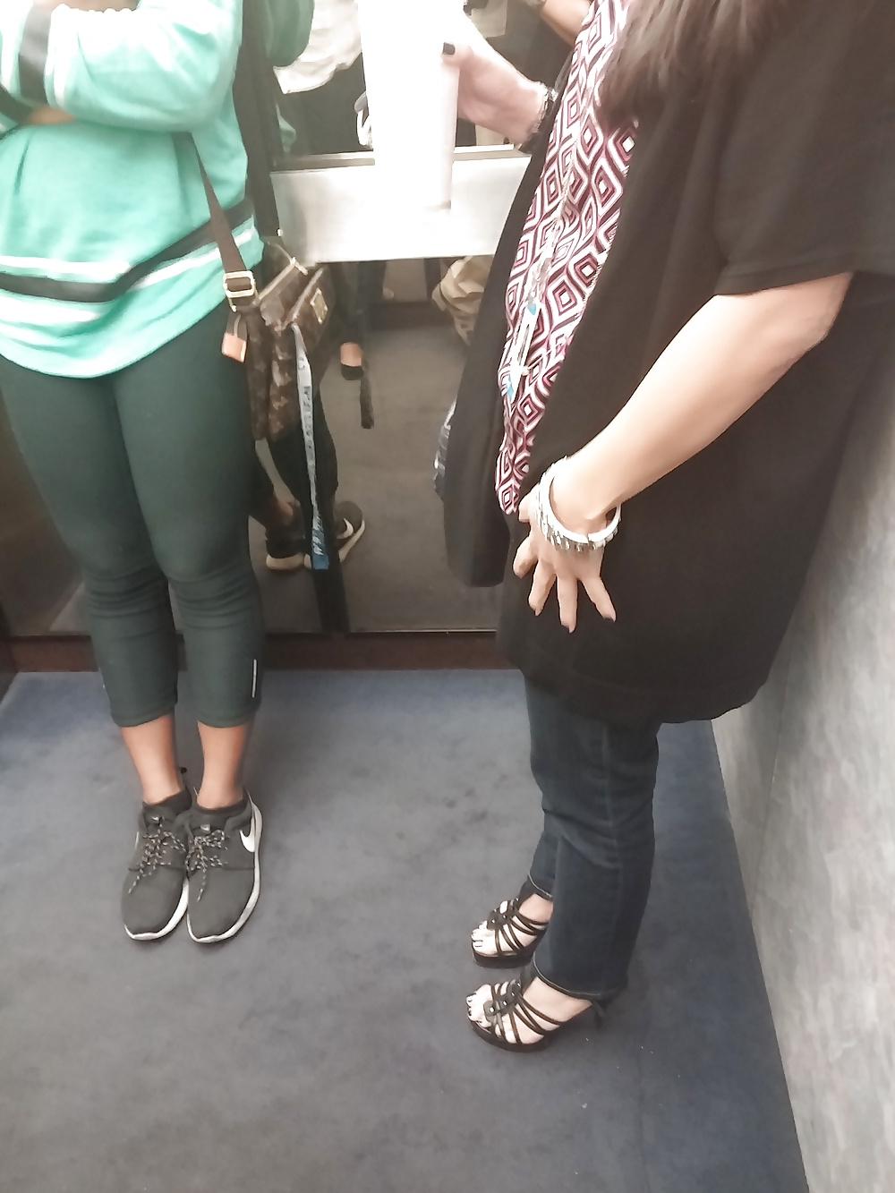 14P Sexy co-workers in jeans and heels 