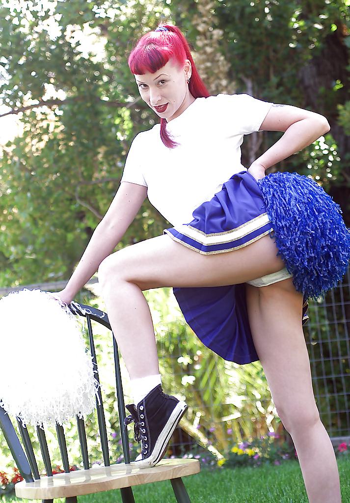 25P Redhead Cheerleader
