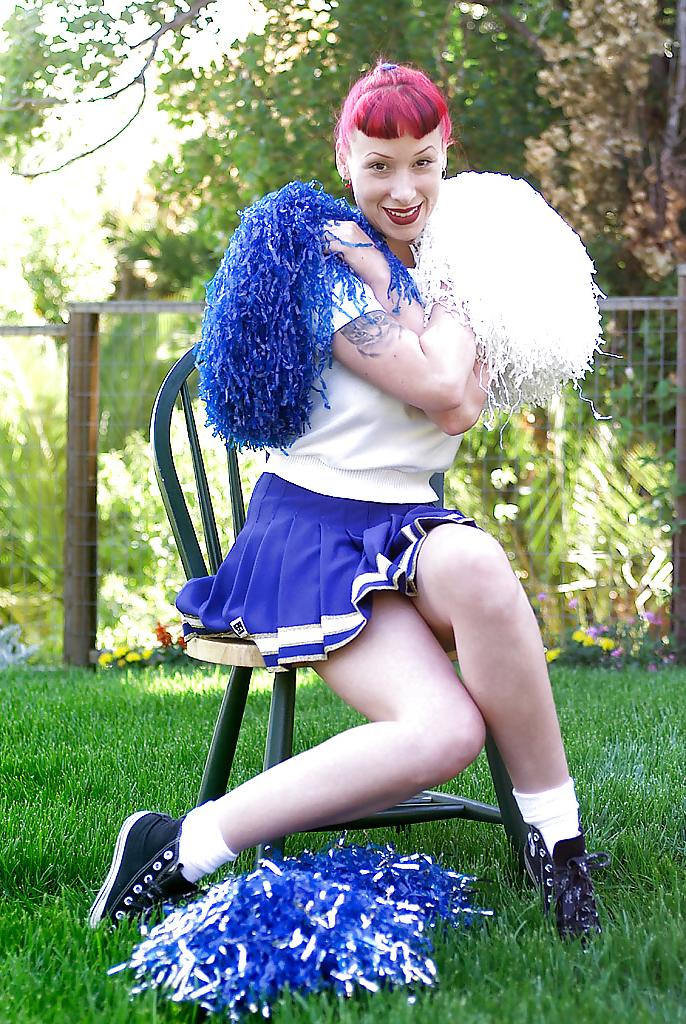 25P Redhead Cheerleader
