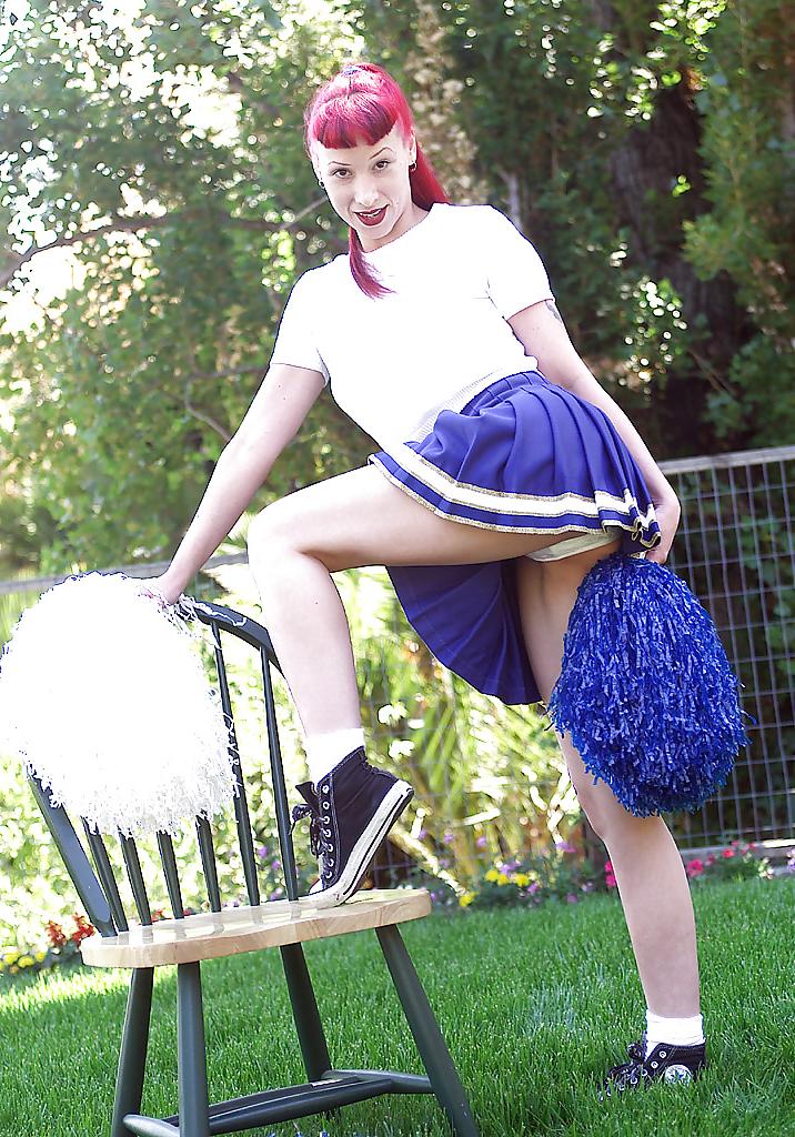 25P Redhead Cheerleader