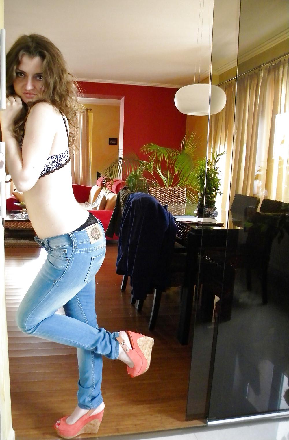 12P Blonde Babe in Tight Jeans! Albertaslut Amateur