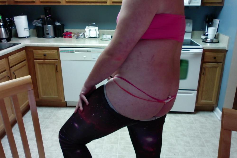 16P Pink & White Thong with Leggings
