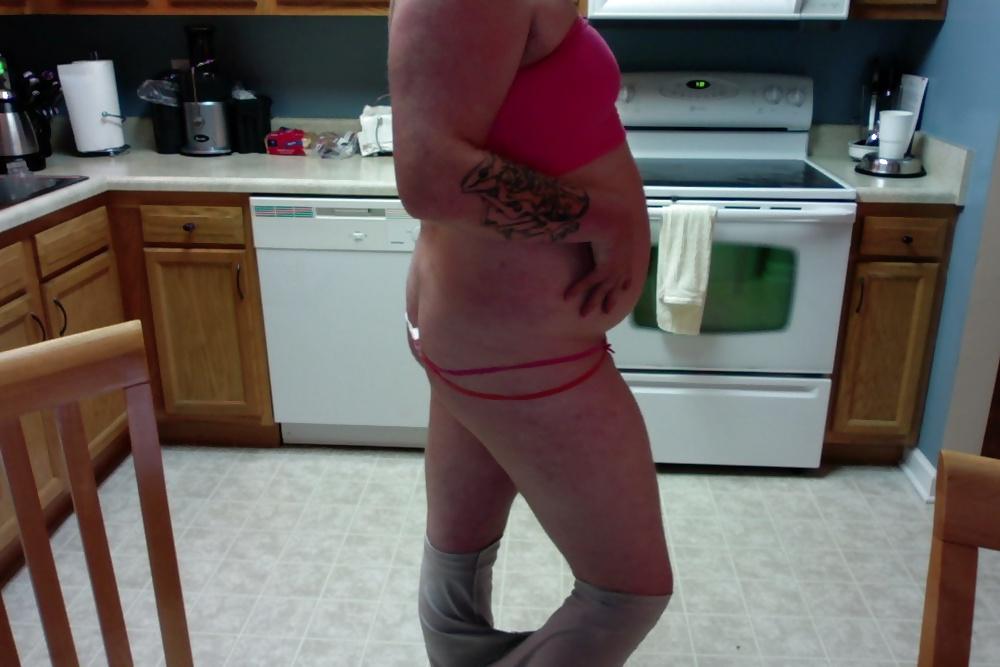 16P Pink & White Thong with Leggings