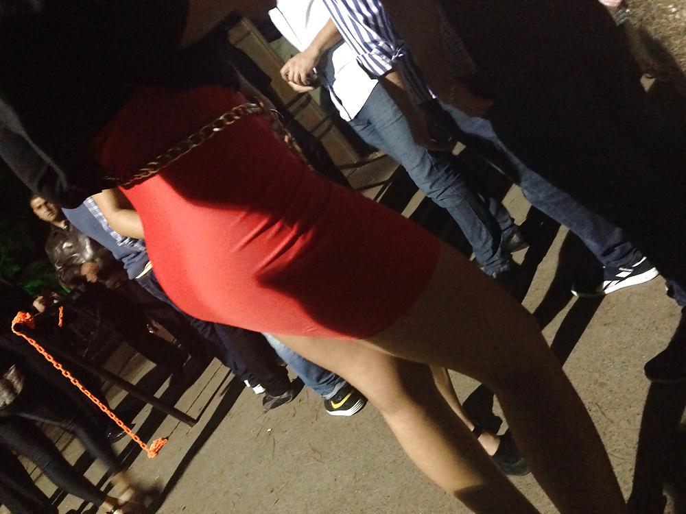 13P Red ass thong
