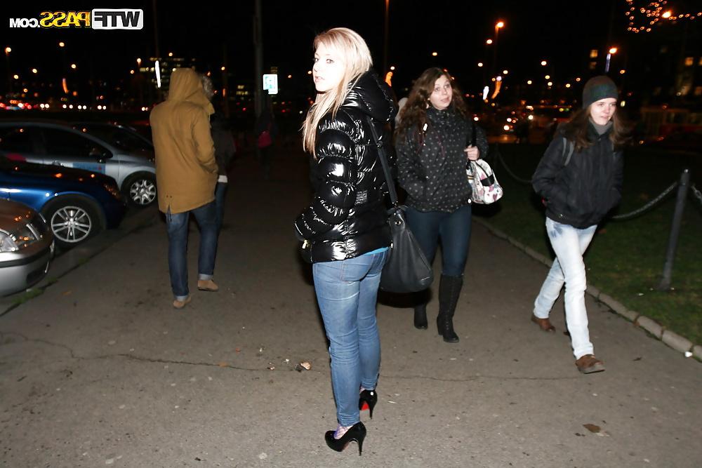 6P Horny teens in jeans and heels