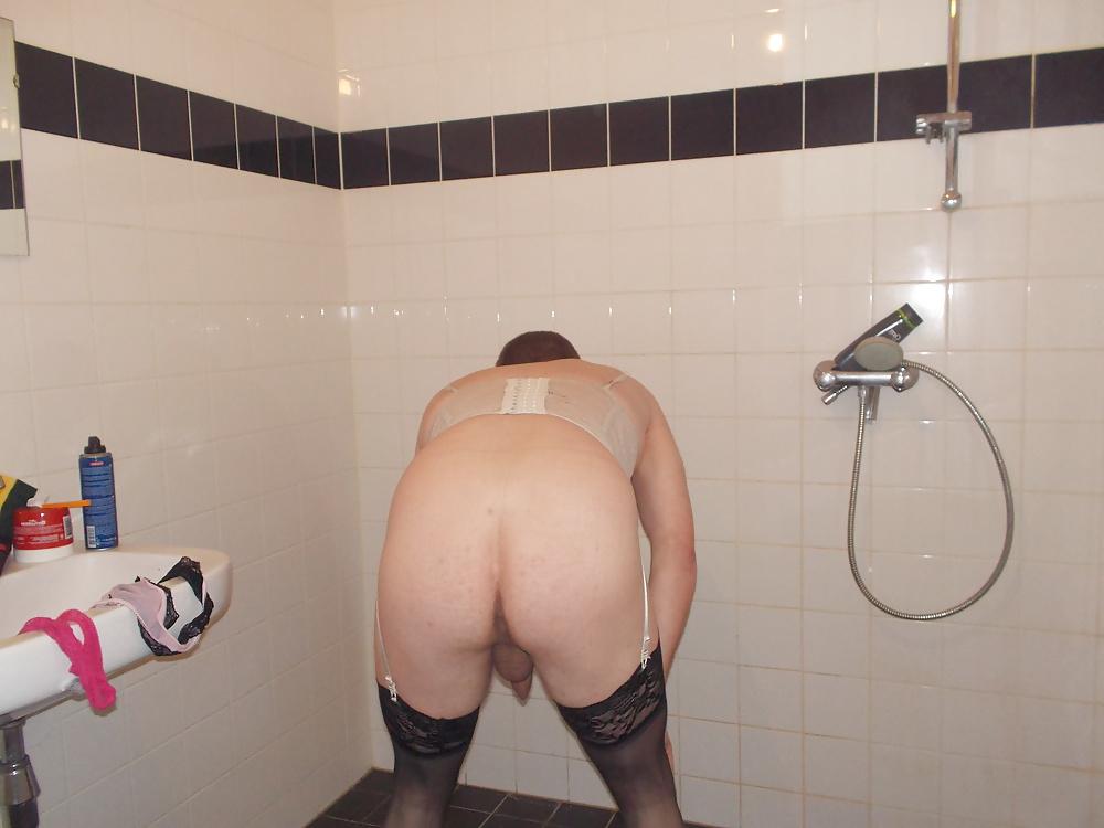 24P Big cock in panties and thong