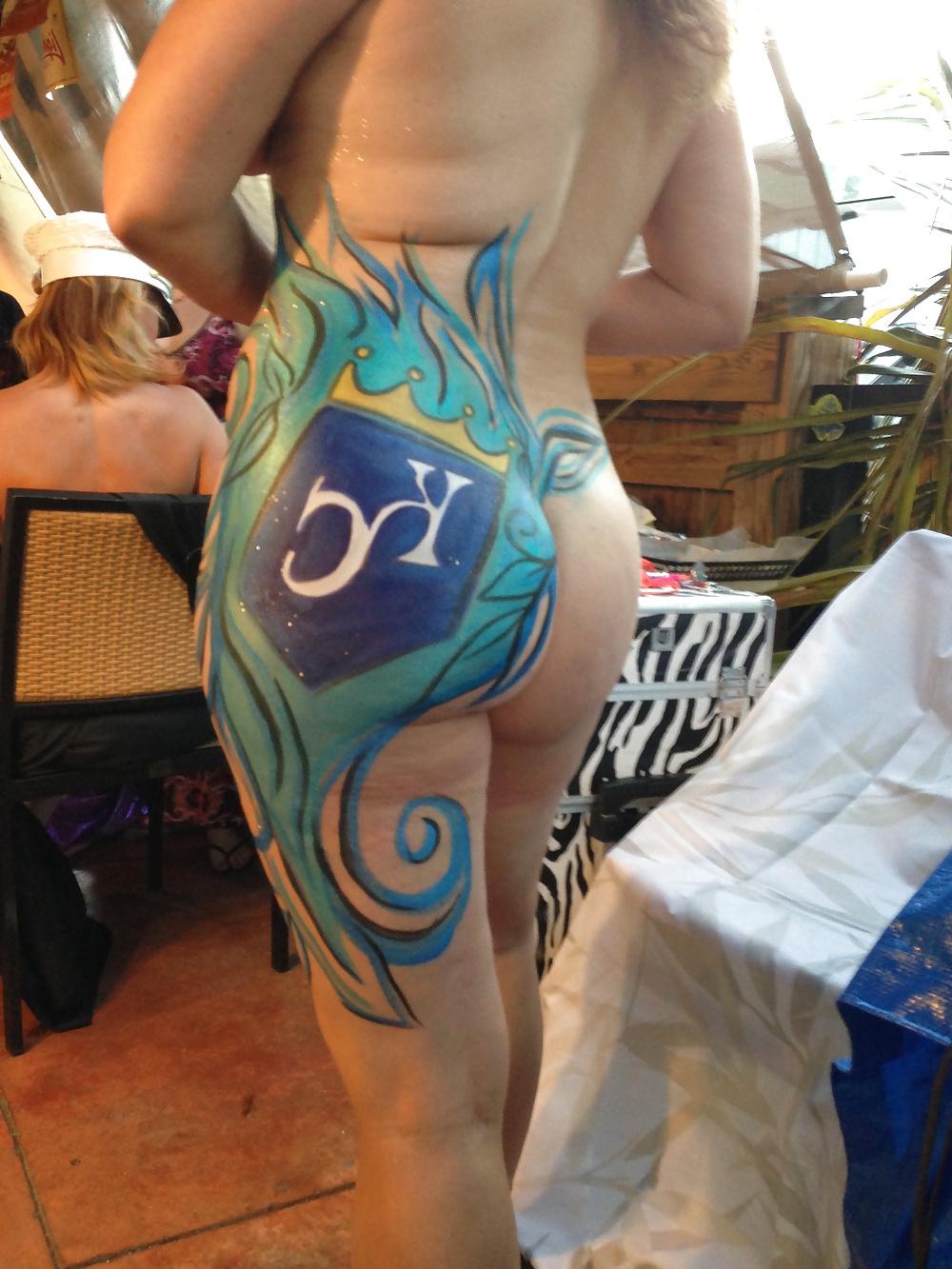 12P Body paint fantasy fest 2014