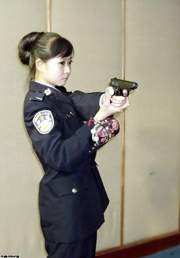 19P Cute chinese policewoman girl