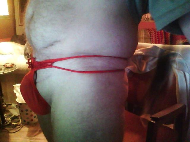 9P New red thong and some fun too