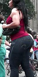 25P Candid, spandex, tihgt jeans, trouser asses