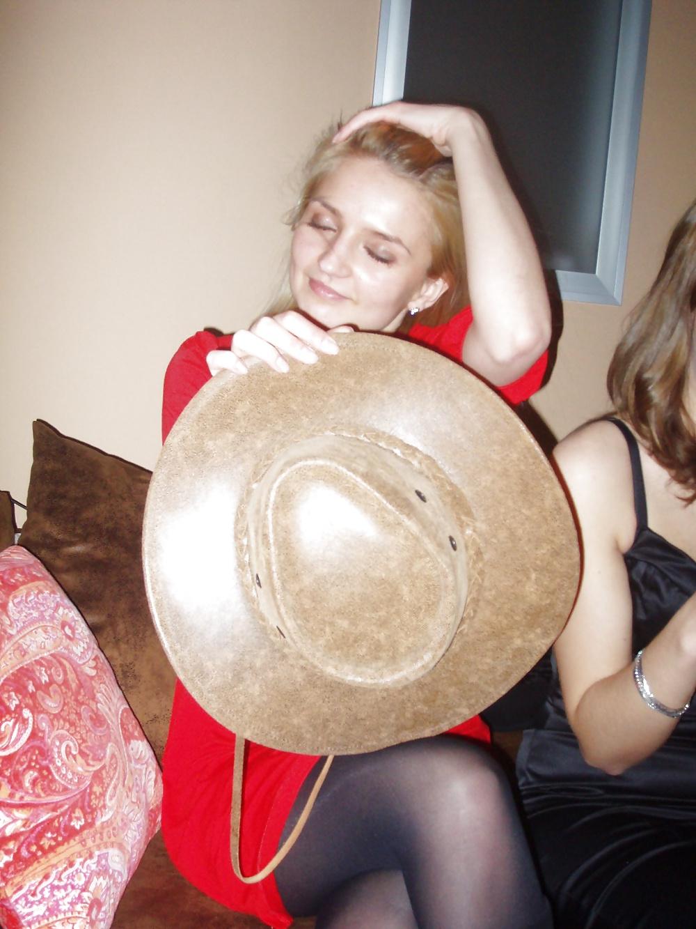 17P Girls Birthday Party, In black shiny pantyhose 