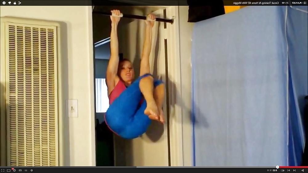6P YouTube Fitness Milf's See Through Pussy and Anus Showing