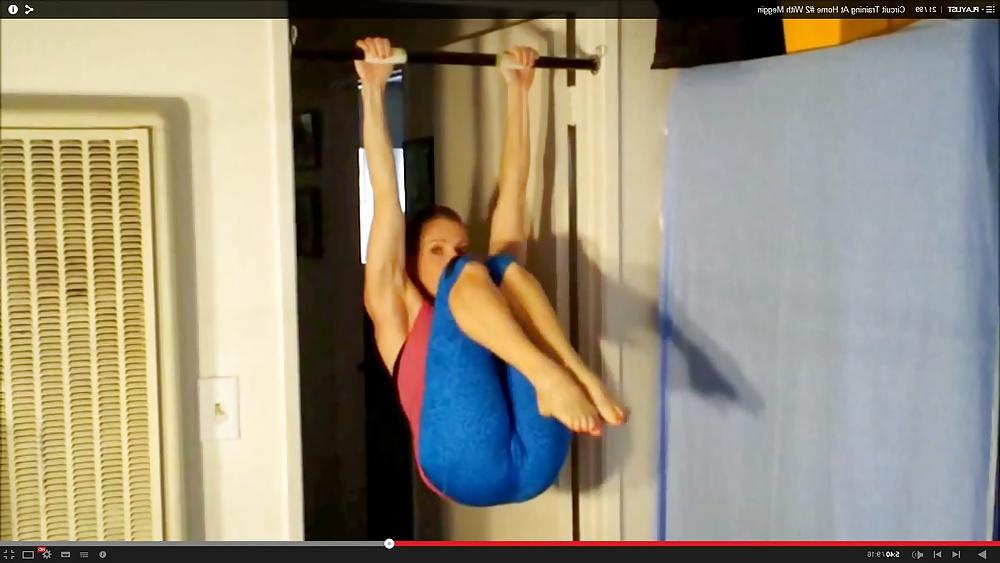 6P YouTube Fitness Milf's See Through Pussy and Anus Showing