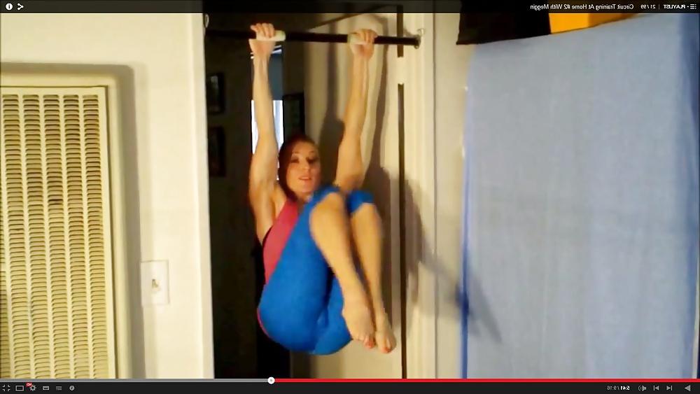 6P YouTube Fitness Milf's See Through Pussy and Anus Showing