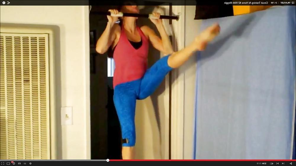 6P YouTube Fitness Milf's See Through Pussy and Anus Showing
