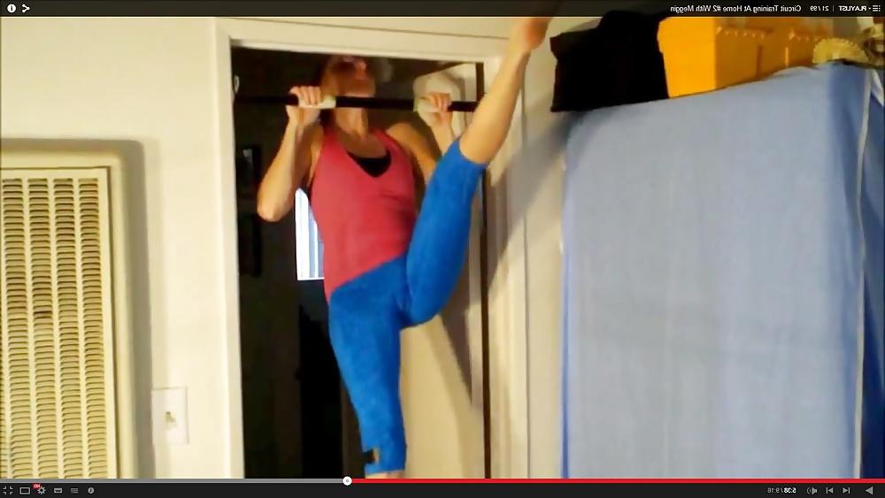 6P YouTube Fitness Milf's See Through Pussy and Anus Showing