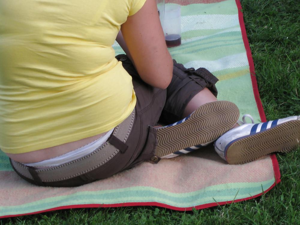 15P My own candid pics voyeur thong and panties public