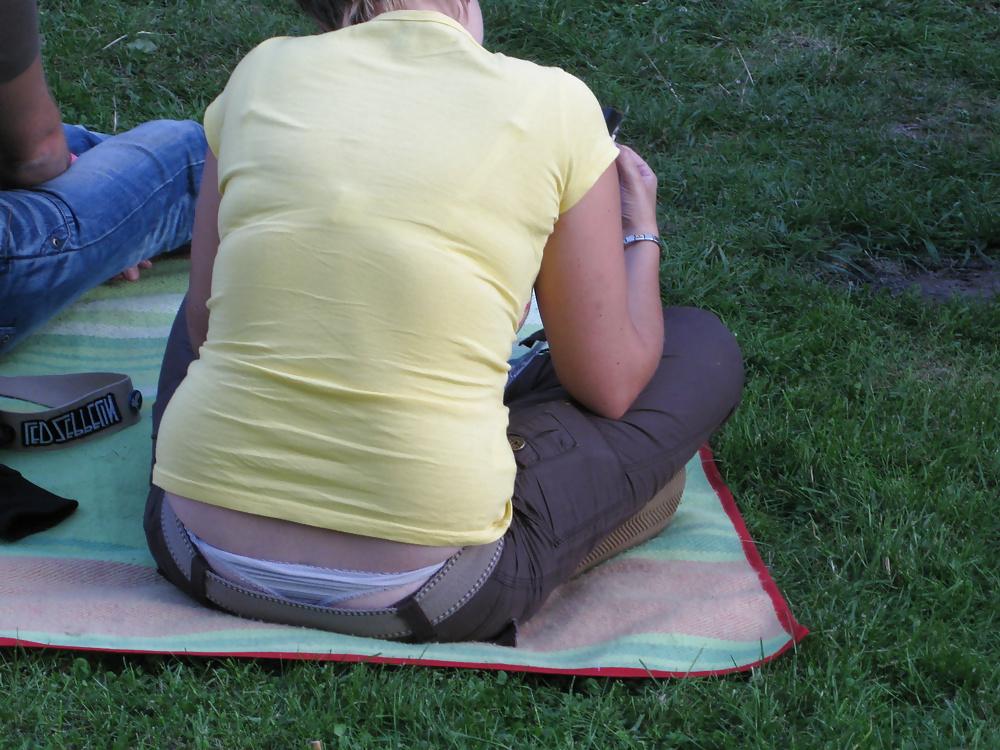 15P My own candid pics voyeur thong and panties public