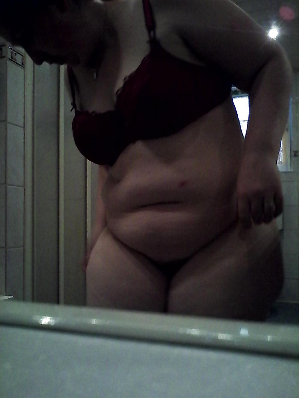 6P My wife in the bathroom