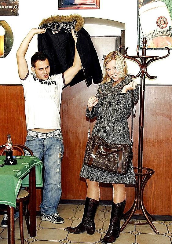 9P MY SON BOBBY AND ELKE PLAY THEIR GAMES IN PUBLIC