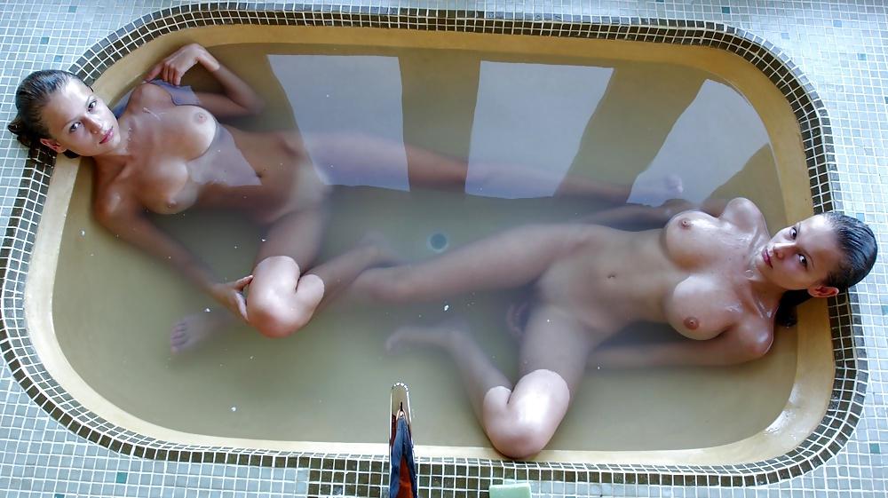 21P Two girls waking up and bathing together.