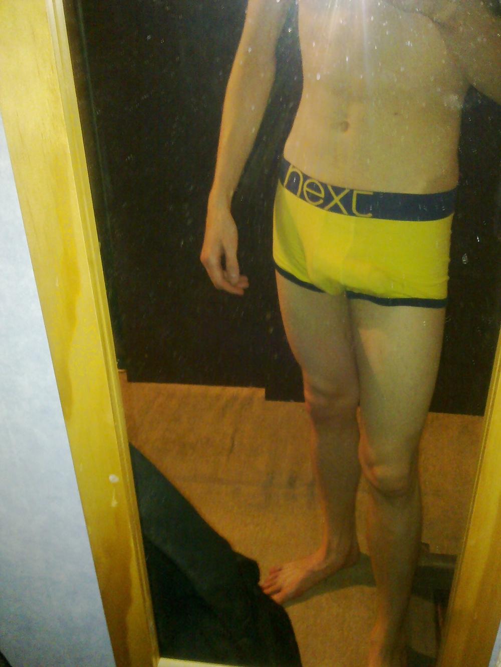 15P Mirror COCK Shots Yellow underwear