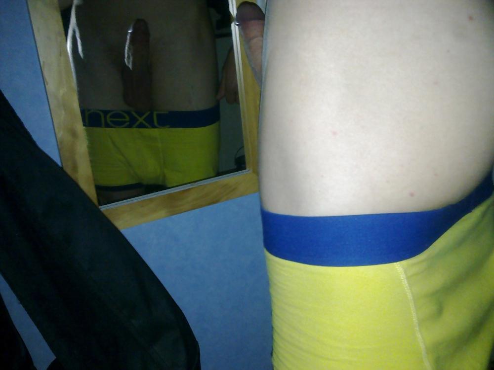 15P Mirror COCK Shots Yellow underwear
